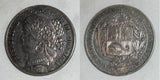 1880 BF Crown Size Silver Coin from Peru Five Pesetas Lima Mint Woman's Head Left Choice Extremely Fine or Much Better