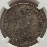 1812 Peru Silver Coin Lima Mint Assayer JP 4 Reales King Ferdinand VII NGC VF 30