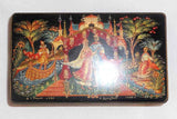 1995 Footed Palekh Russian Lacquer Box Scene From A Fairy Tale Signed A. Drozbov