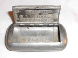 Antique Pewter Snuffbox or Snuff Box Manufactured By E R Walborg Rockford IL USA