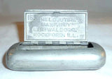 Antique Pewter Snuffbox or Snuff Box Manufactured By E R Walborg Rockford IL USA