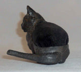 Beautiful Antique Cast Metal Figural Cat Pincushion Raised Tail