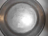 Circa 1750 Antique 9 1/2" Pewter Wide Rim Plate American or English Markings