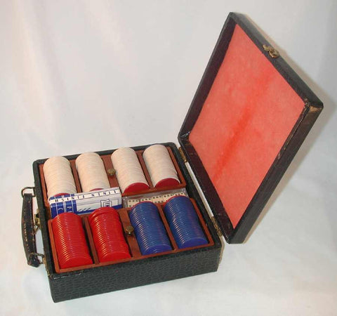 z Sold ~ Profesional Gambler's Case Poker Chip Set One of a Kind z Sold ~ Profesional Gambler's Case Poker Chip Set One of a Kind