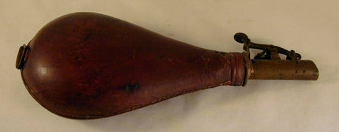 Vintage Handcrafted Brass Gun Powder Flask Black Powder Bottle Collectible  443