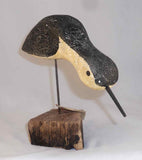 Vintage Richard Morgan Polychrome Painted Carved Wood Shorebird Decoy