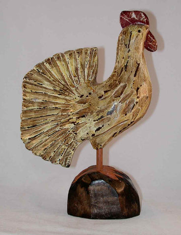 Carved Wooden Rooster