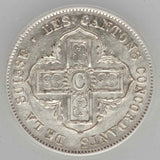 1828 BEL Silver Coin From Switzerland Swiss Five Batzen Canton Vaud ANACS AU53