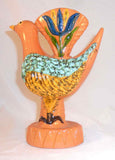 James C Seagreaves Mid-20th Century Glazed Cast Large Whimsical Redware Bird