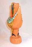 James C Seagreaves Mid-20th Century Glazed Cast Large Whimsical Redware Bird