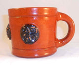 Early Glazed Whimsically Decorated Brown Redware Mug By James C Seagreaves