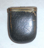 Unusual Antique Small Covered Metal Match Safe or Vesta with Spring Loaded Lid