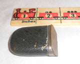 Unusual Antique Small Covered Metal Match Safe or Vesta with Spring Loaded Lid
