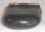 Unusual Antique Small Covered Metal Match Safe or Vesta with Spring Loaded Lid