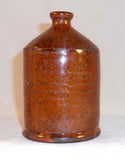 2000 Greg Shooner Redware Manganese Glazed Presentation Cylindrical Bottle Flask