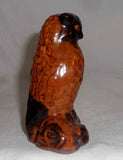 Nice Shooner Contemporary Redware Small Glazed Folk Art Figurine Owl Standing