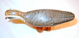 Vintage Carved Wood Polychrome Painted Shorebird Decoy Glass Eyes