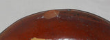 Antique Brown Colored Redware Glazed and Slip Decorated Deep Dish