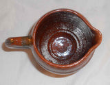 1947 Russell Stahl Redware Small Pitcher Glazed Brown Colored Line Decoration