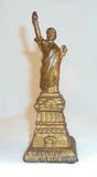 Antique A.C. Williams Cast Iron Gold Colored Statue of Liberty Still Penny Bank