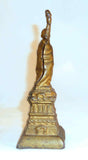 Antique A.C. Williams Cast Iron Gold Colored Statue of Liberty Still Penny Bank