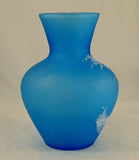 Mary Gregory Style Vase Westmorland Glass by C Steeley Boy Fishing