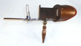 Antique Stereo Card Viewer Wood with Brass Tacks Construction Late 1800's SATURNSCOPE James Davis of New York Sole Agent