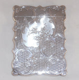 1852 Sterling Silver Victorian Card Case Hilliard & Thomason Birmingham England