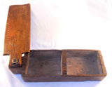 Old Primitive Handmade Wood Swing Lid Box 2 Compartments PA Dutch Decoration