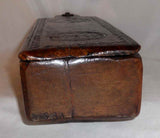 Old Primitive Handmade Wood Swing Lid Box 2 Compartments PA Dutch Decoration