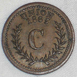 1863 Civil War Store Token Fuld-700C-3a Charnley 11 Orange Street Providence RI