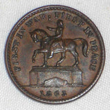 1863 Civil War Token "Union For Ever" Washington 1st Brown's Equestrian Statue