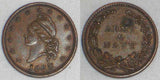 Nice 1863 Copper Patriotic Civil War Token Liberty Head Army & Navy Fuld 13/297a
