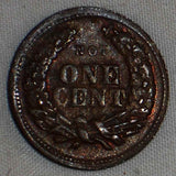 1863 Copper Patriotic Civil War Token Indian Head "NOT ONE CENT" Fuld 66/370a