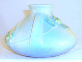 "Rare" 1930s Roseville Art Pottery Blue Thorn Apple Vase w/ Two Hndles 808-4
