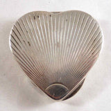 Vintage Tiffany & Co. Small Sterling Silver Heart Shaped Box Made in Italy