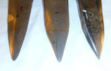 Three Vintage Primitive Forged Iron or Steel Tobacco Spears From Lancaster County, PA