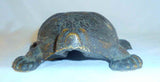 Rare Antique Cast Brass Heavy Doorstop Box Turtle on all Four