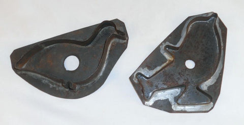 Lot of 2 Antique Bird Shaped Pennsylvania Flat Back Tin Cookie Cutters