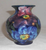 Beautiful Hand Painted Vase Colorful Flower Decoration Marked 3/10 Italy