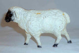 Vintage John Wright Cast Iron Still Penny Bank Painted Lamb Sheep Standing