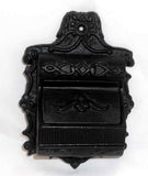 Nice Vintage WILTON Cast Iron Hanging Match Holder With Lid Black Coloring