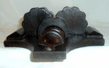 Antique Victorian Wall Hanging Wood Wooden Two Compartment Match Holder