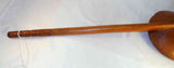 Antique Carved Wood Ladle with Long Handle Beautiful Light Brown Finish