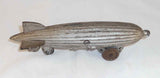 Rare Antique Cast Iron Still Penny Bank Graf Zeppelin Pull Toy on Wheels